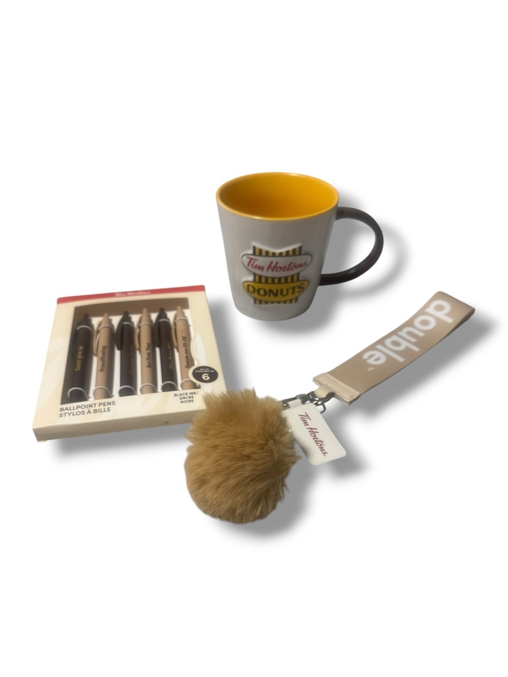 Tim Hortons Retro 60th Anniversary Gift Bundle Set Mug Pens Pom Keychain NIB